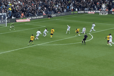 Soccer Game On Field Sponsored By Emirates Airlines And Idealheating.com GIF