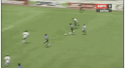 Soccer Game On Field Sponsored By Seiko And Fuji Film GIF