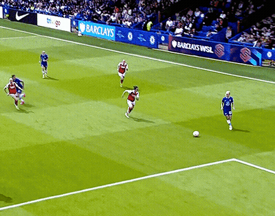 Soccer Game On Field With Barclays Advertisement GIF
