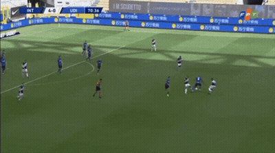 Soccer Game On Field With FPT TV Ads GIF
