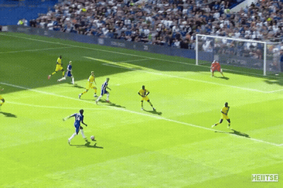 Soccer Game On Field With Heitse Text GIF