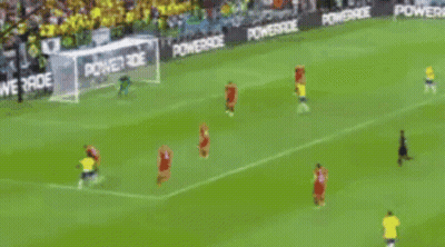Soccer Game On Field With Powerade Ads GIF