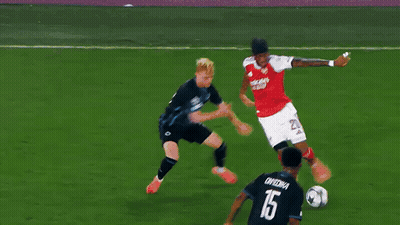 Soccer Game On Field With PS5 Ads GIF