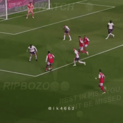 Soccer Game On Field With Rwanda Emirates Ads GIF