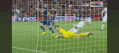 Soccer Game On Screen Saying PES 2012 GIF