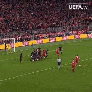 Soccer Game On UEFA TV GIF