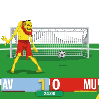Soccer Game Score 1-0 Sticker