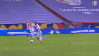 Soccer Game With Copa America Banner GIF