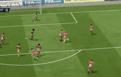 Soccer Game With EASports FIFA Banner GIF