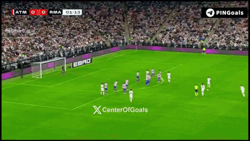 Soccer Game With Goals Logo GIF
