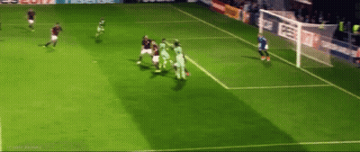 Soccer Game With Pepsi Ad Behind Goal GIF