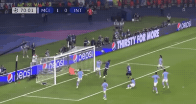 Soccer Game With Pepsi Ads GIF