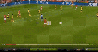Soccer Game With PlayStation Ads On Field GIF