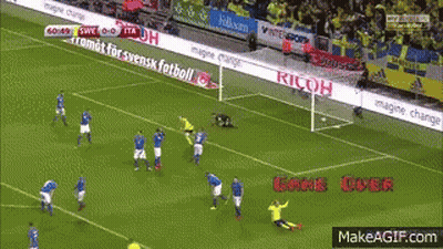 Soccer Game With Ricoh Ads On Sidelines GIF