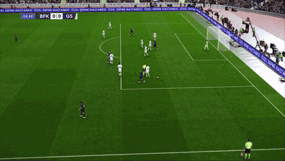 Soccer Game With Turkey's Nin Diji Banner GIF