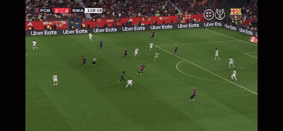 Soccer Game With Uber Eats Ads GIF