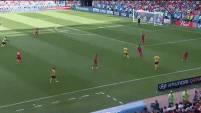 Soccer Game With Visa And Bud Ads GIF