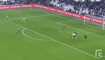 Soccer Game With Ziraat Bank Sideline Ads GIF