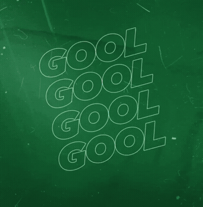 Soccer Goal With Ball And Word Goal GIF