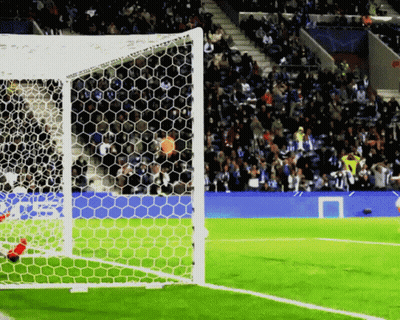 Soccer Goal With Crowd GIF