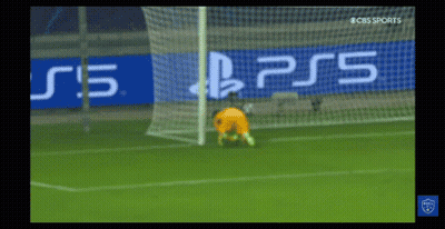 Soccer Goalie Diving To Block Shot PS5 Ad GIF