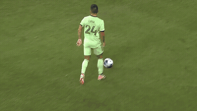 Soccer Goalie Diving To Save Goal In Front Of Audi Banner GIF