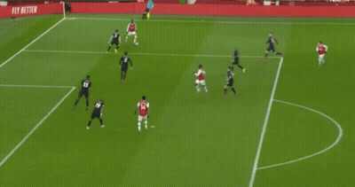 Soccer Goalie Lying On Ground In Front Of Water Sign GIF