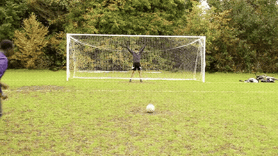 Soccer Goalie With Arms Raised GIF