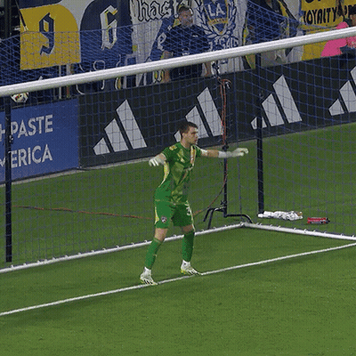 Soccer Goalie With Loyalty Banner GIF