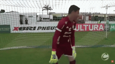 Soccer Goalie With Xbri Pneu Banner GIF