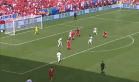 Soccer Goalkeeper In Front Of Kia Banner GIF