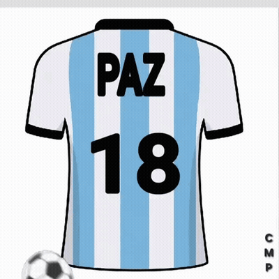 Soccer Jersey Number 18 Paz GIF