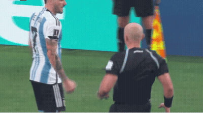 Soccer Man In Jersey Number 1 Next To Referee GIF