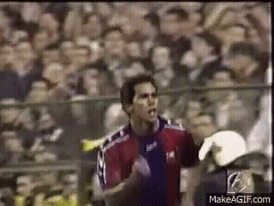 Soccer Man Raising Fist In Front Of Crowd GIF