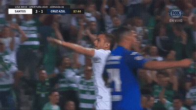 Soccer Match Santos Vs Cruz Azul GIF