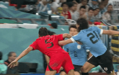 Soccer Player 21 Fighting Another Player GIF