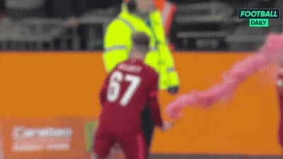 Soccer Player 67 Helped Off Field By Referee GIF