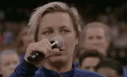 Soccer Player Abby Wambach Mic Drop Announces Retirement GIF