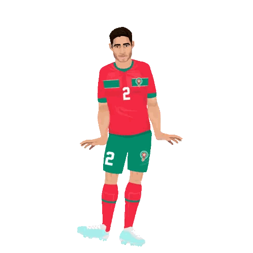 Soccer Player Achraf Ha Sticker