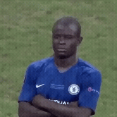 Soccer Player Arms Crossed On Field GIF
