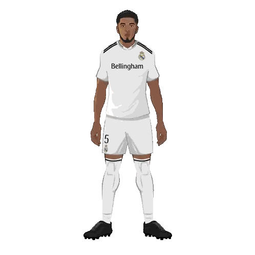 Soccer Player Bellingham Jersey Sticker