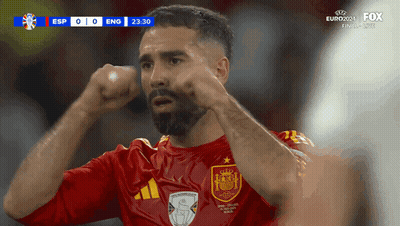 Soccer Player Celebrates Goal In ESP Vs ENG GIF