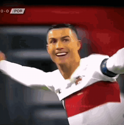 Soccer Player Celebrating Goal Against Portugal GIF