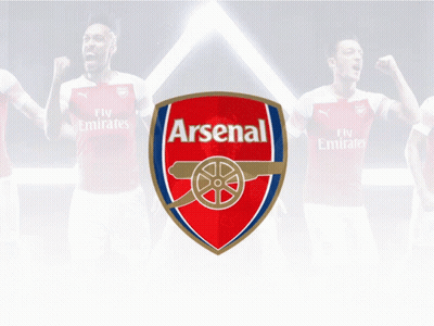 Soccer Player Celebrating Goal In Fly Emirates Jersey GIF