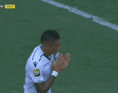 Soccer Player Celebrating Goal In Macron Jersey GIF