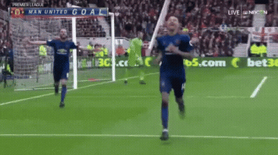 Soccer Player Celebrating Goal In Premier League GIF