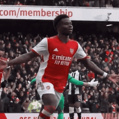 Soccer Player Celebrating Goal In Red Jersey GIF