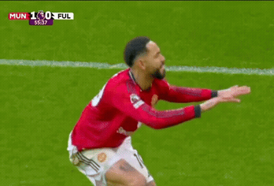Soccer Player Celebrating Goal In Red Jersey GIF