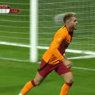 Soccer Player Celebrating Goal With Score 0-0 GIF