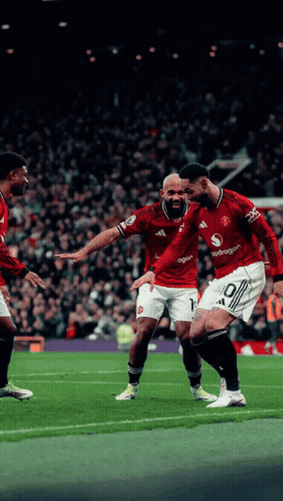 Soccer Player Celebrating In Red Jersey GIF